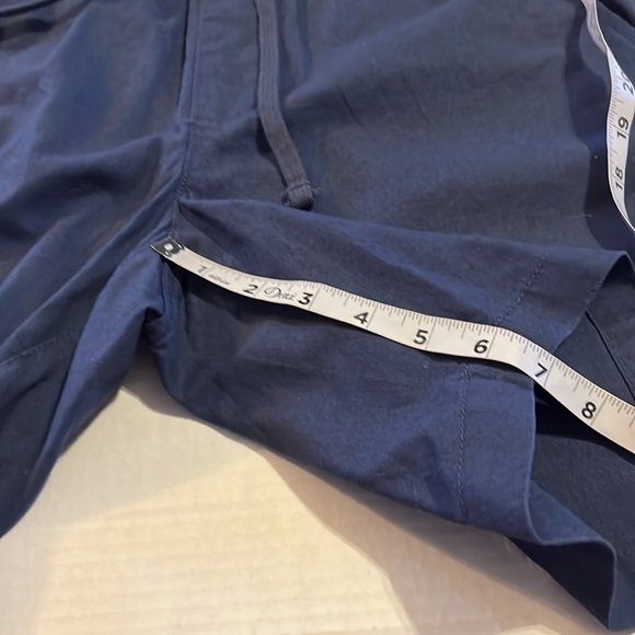 NWT-Chaps-M-dark denim-linen blend,elastic waist, drawstring, pull on, shorts. - Picture 13 of 15